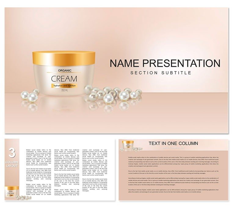 Organic Cream Keynote Template - Creative Presentation Design