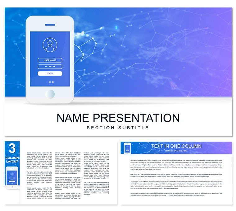 Professional Keynote Templates for Social Mobile Analytics
