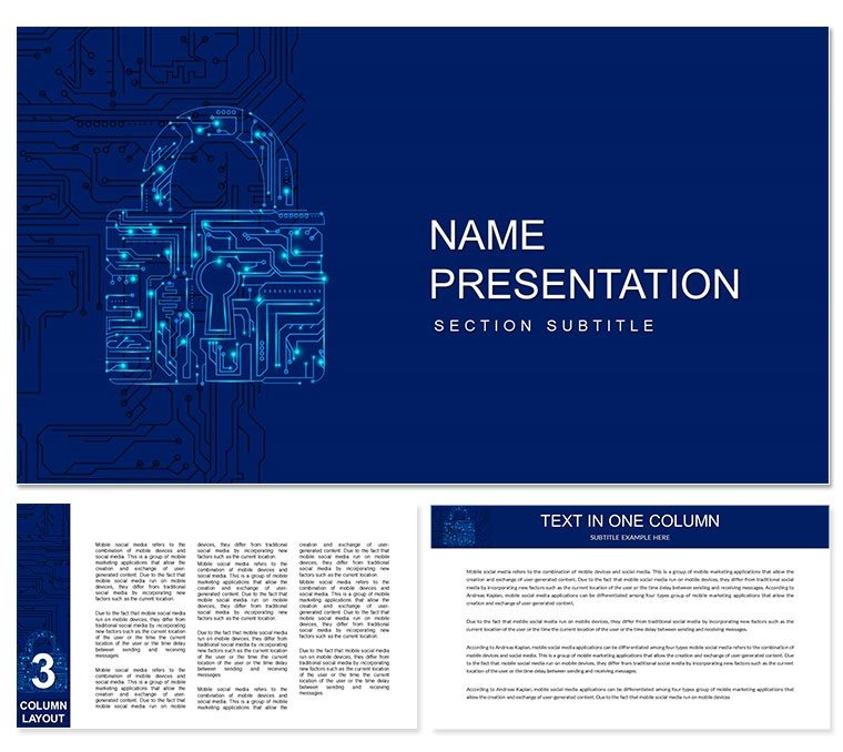 Data Protection : Security System Keynote templates
