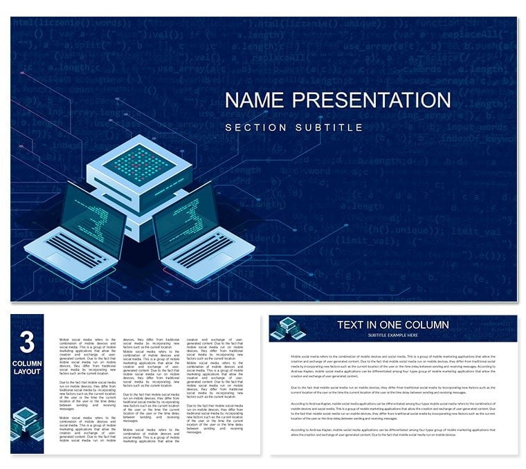 Network Devices and Software Keynote Template - Professional Designs for Download
