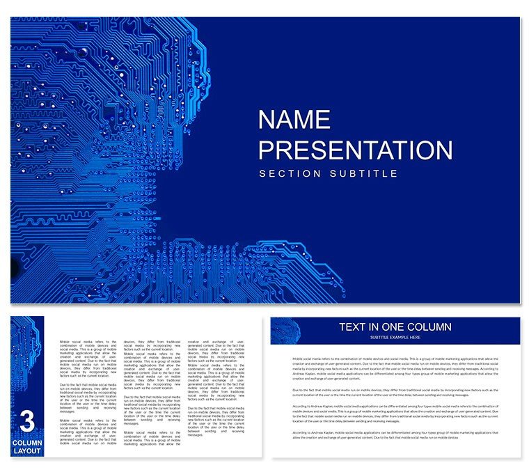 Cheap Electric Boards Keynote Template for Presentation