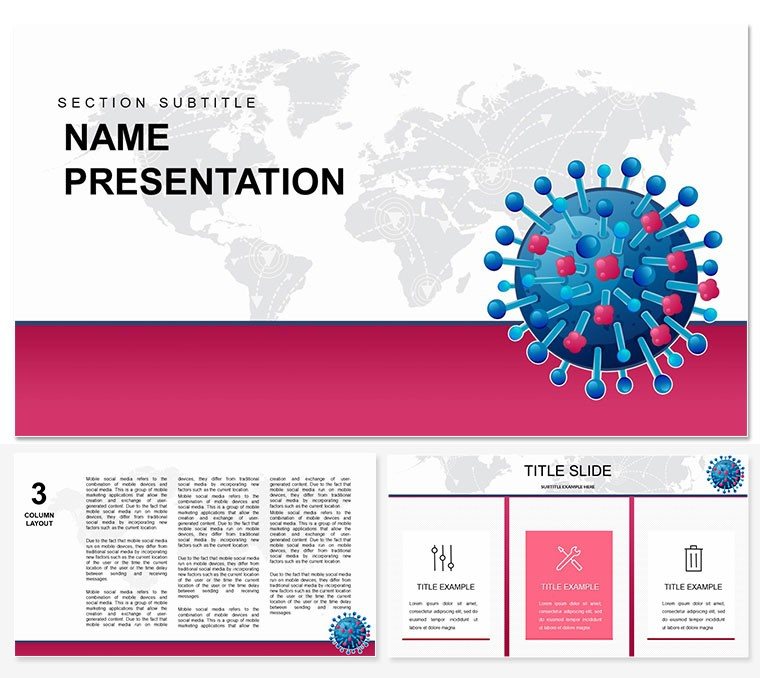Virus World Map Keynote Template - Presentation
