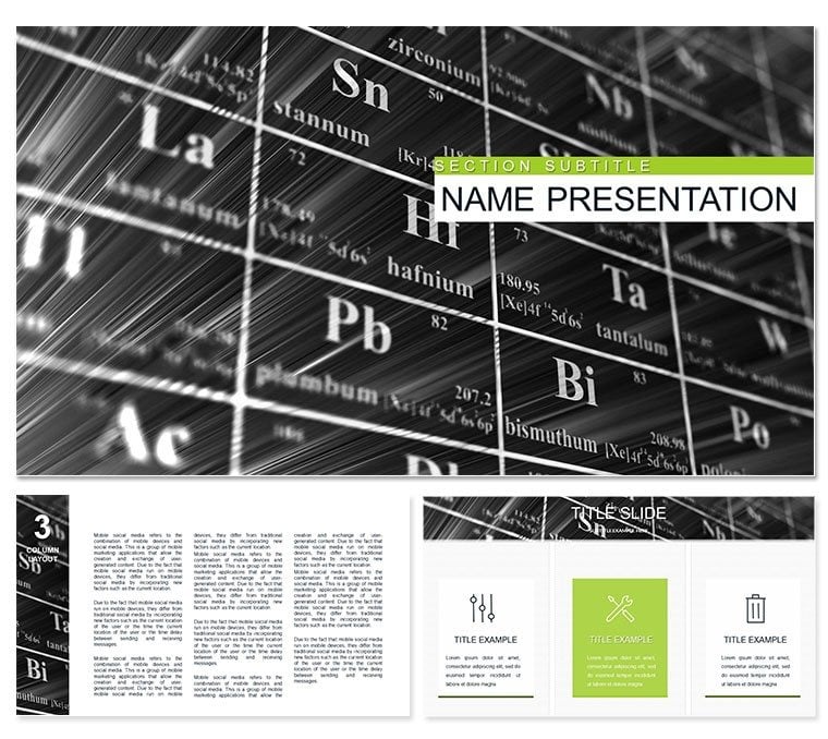 Chemical Table of Elements Keynote template