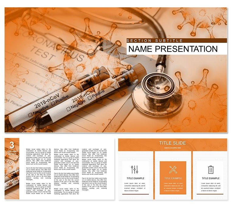 Presentation Medicine: Virus Test, Patient Questionnaire Keynote template