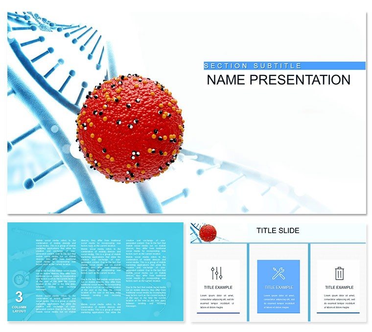 Viruses Change DNA Keynote template - Themes