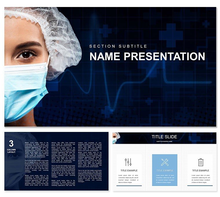 Doctor Face Mask Keynote Template Presentation