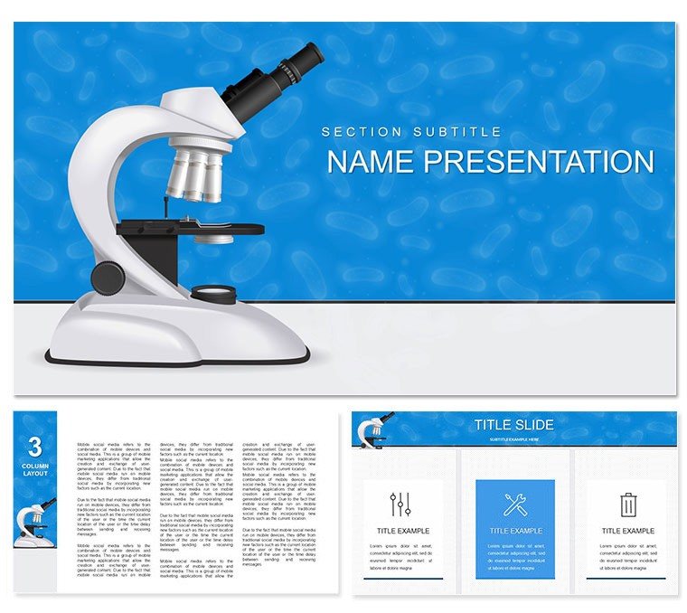 Professional Laboratory Microscopes Keynote Template: Presentations