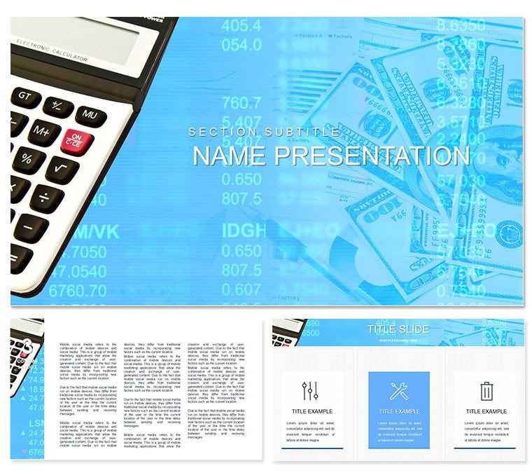 Accounting Calculator Keynote template - Themes