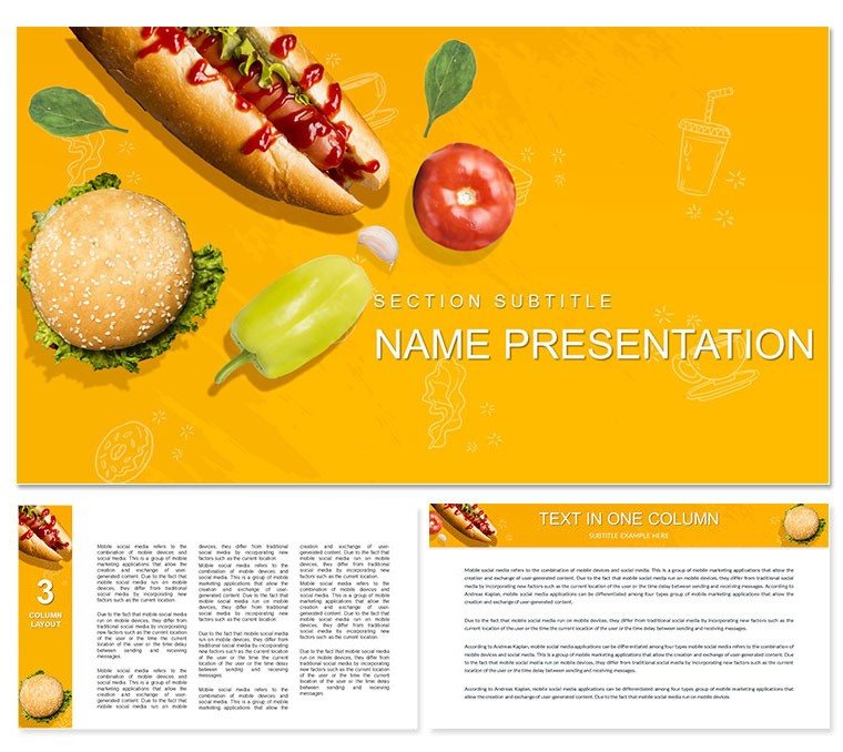 Hot Dog Sandwich Recipes Keynote template