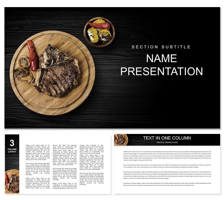 Best Steak Recipes Keynote templates