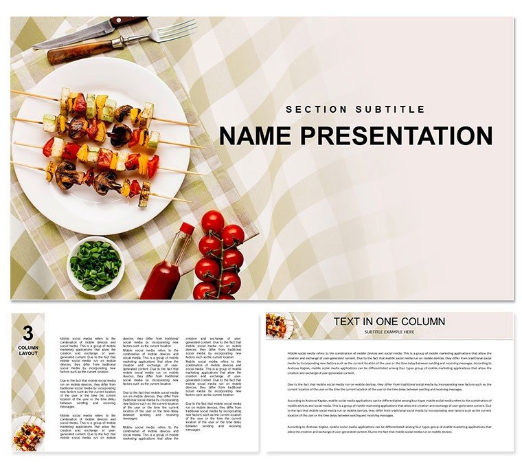 Grilled Vegetable Platter Recipe Keynote template