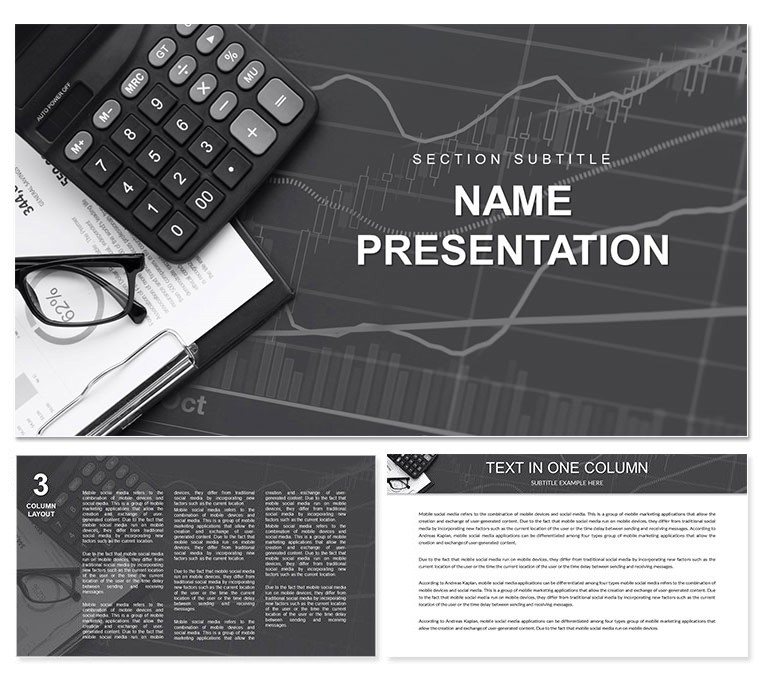 Finances Analytical Calculation Keynote template