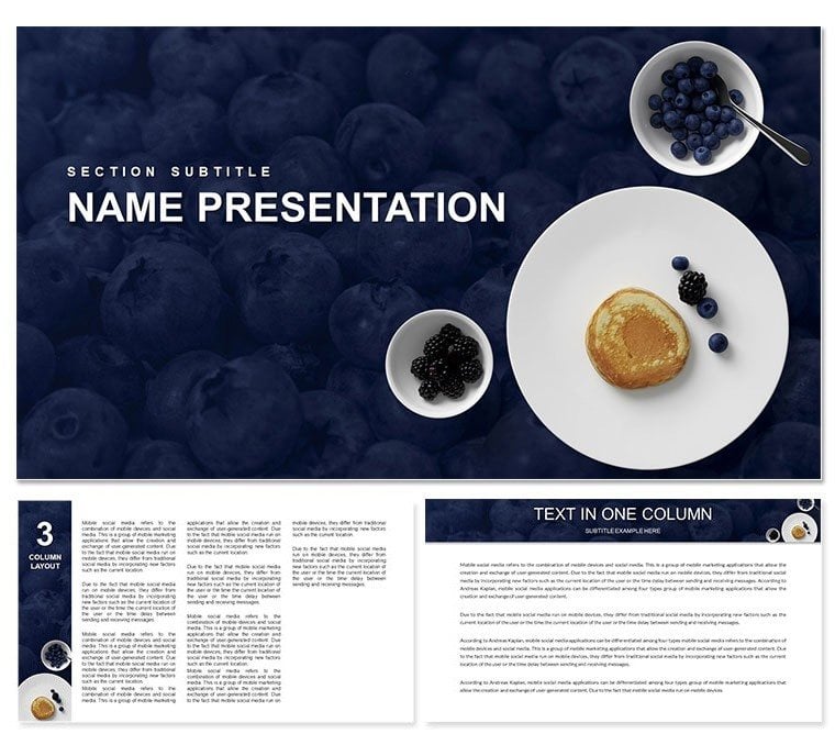 Wildberry Pancakes Keynote template for Presentation