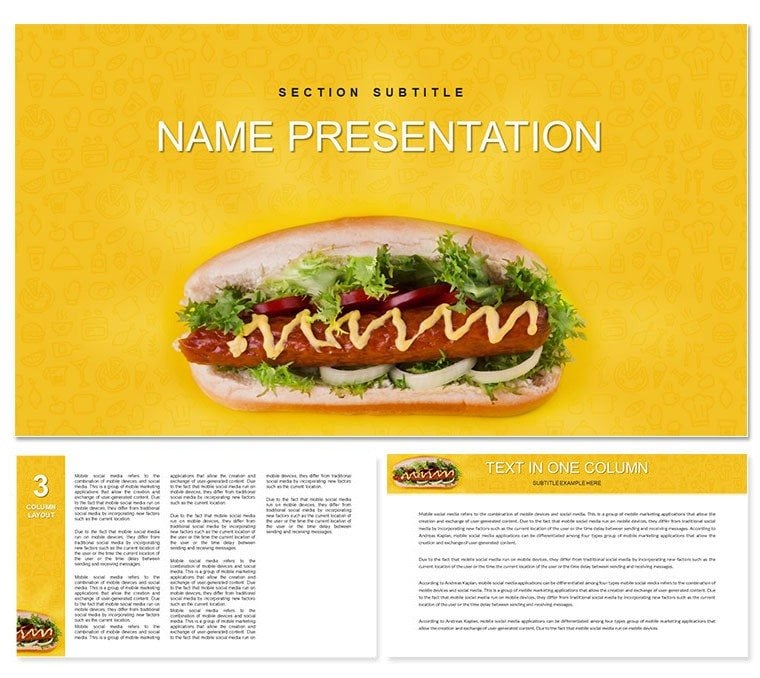 Hot Dog: history, facts, recipes Keynote template