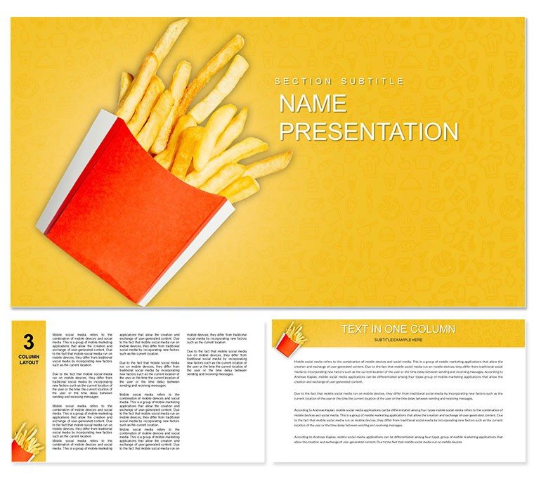 French Fries Keynote Template - Download Presentation