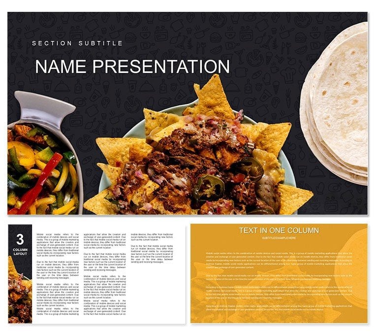 Nachos and Salsa Recipe Keynote templates