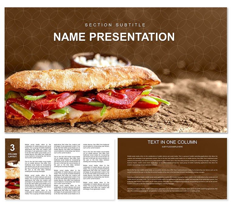 Sandwich Recipes - Good Food Keynote templates