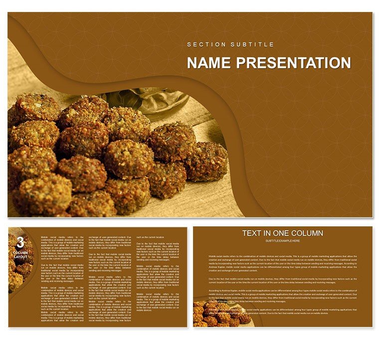 Vegetable and Chicken Cutlets Recipes Keynote template
