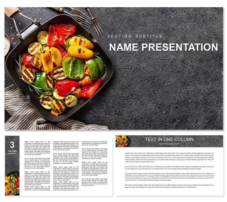 Vegetable Stir Fry Recipe Keynote template