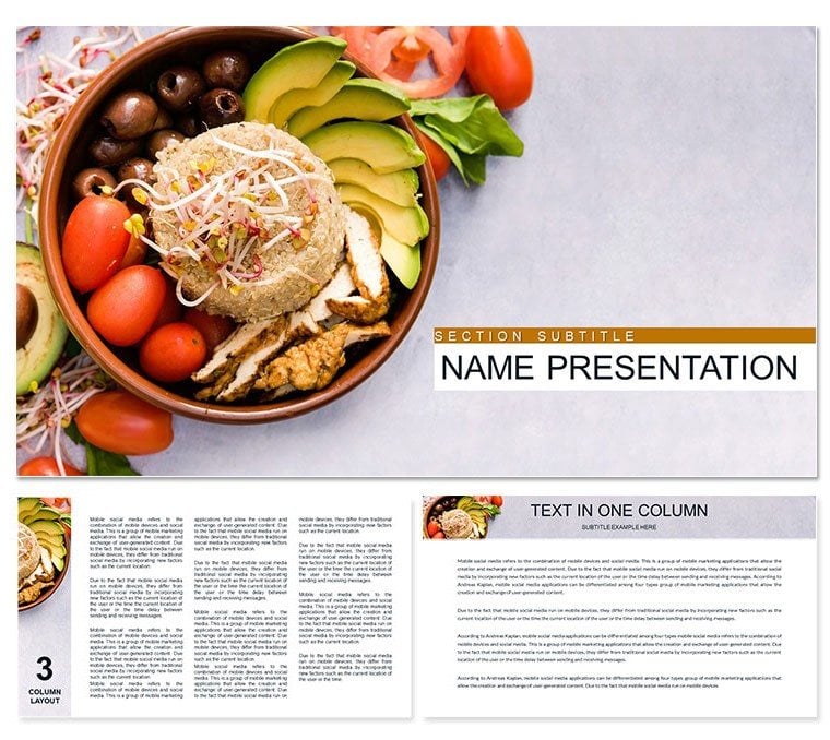 Dietary Dishes Keynote Template for Presentation