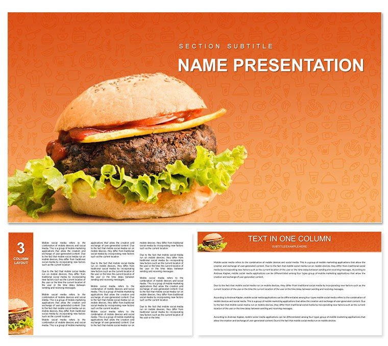 Big N Tasty - Recipes Fast Food Keynote template