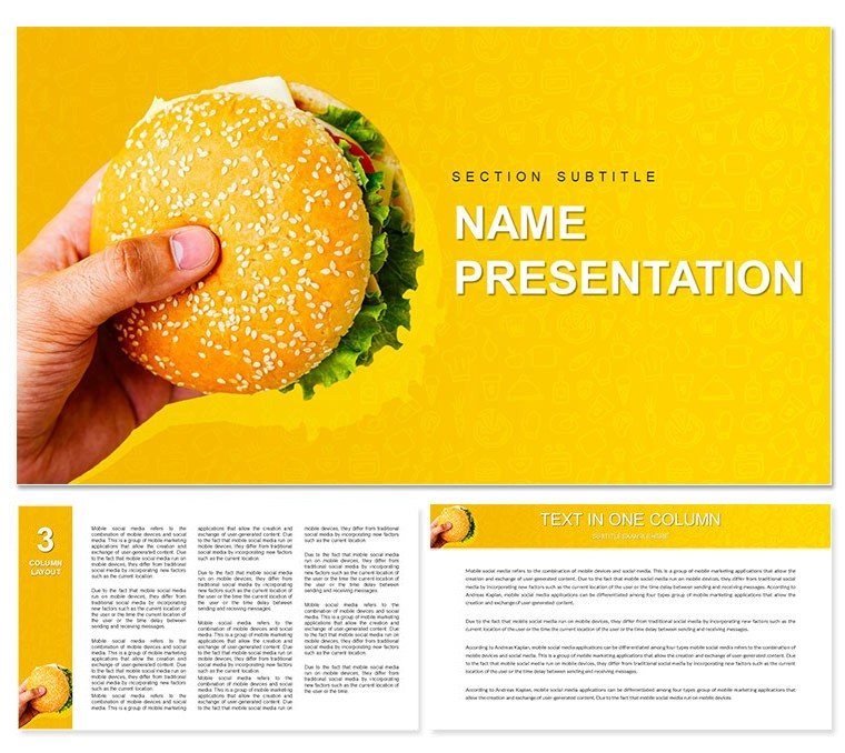 Hamburger Recipe Ideas Keynote templates - Themes
