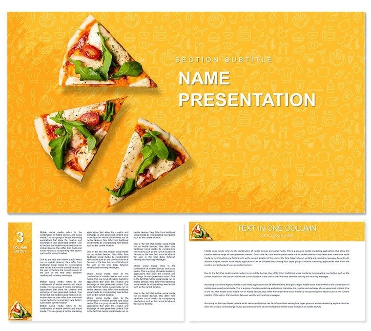 Pizza Hut Keynote Template - Background for Presentation