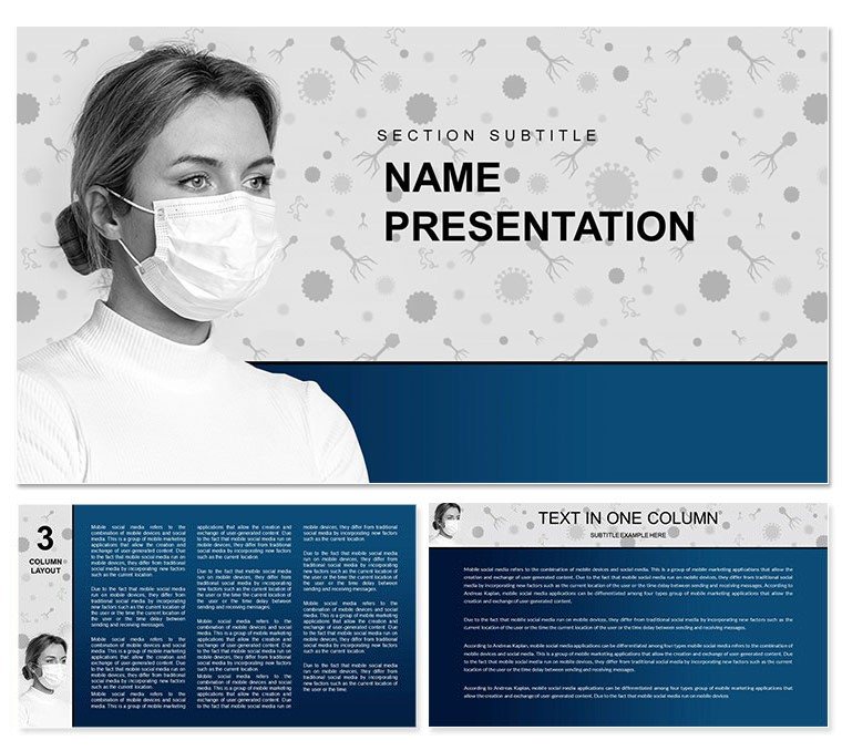 Medical Face Masks with Virus Keynote Template