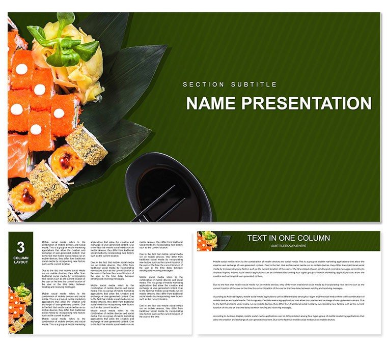 How To Make Professional Sushi Rice Keynote templates