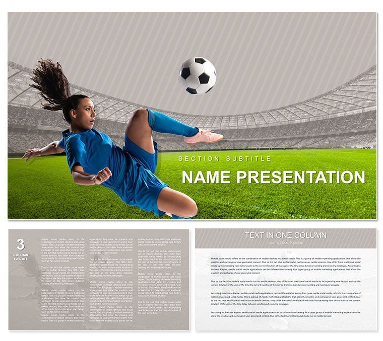 Womens Soccer Keynote templates