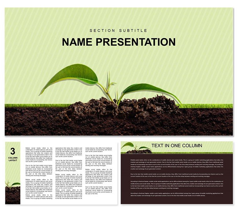 Flora Sprout Plants Keynote template