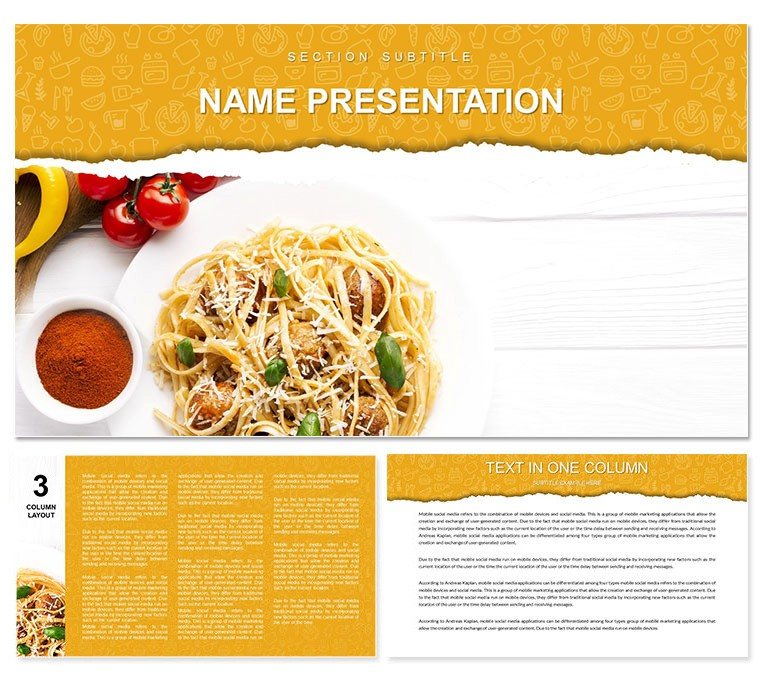 Recipes , Picture the Recipe Keynote template