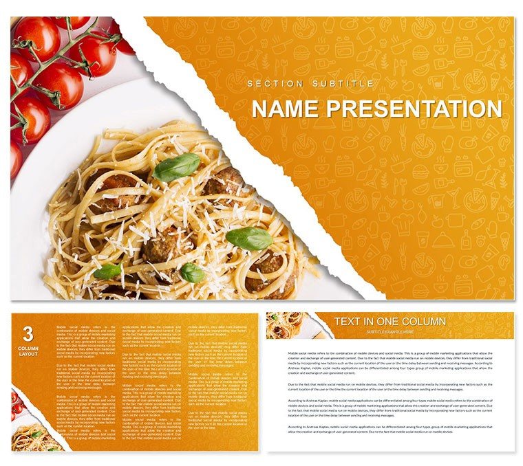 Pasta Carbonara Bolognese Keynote Template for Presentation | Download Now