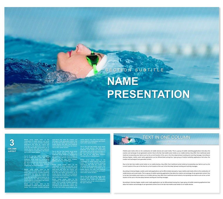 Swimming Sport Keynote Template - Presentation Themes