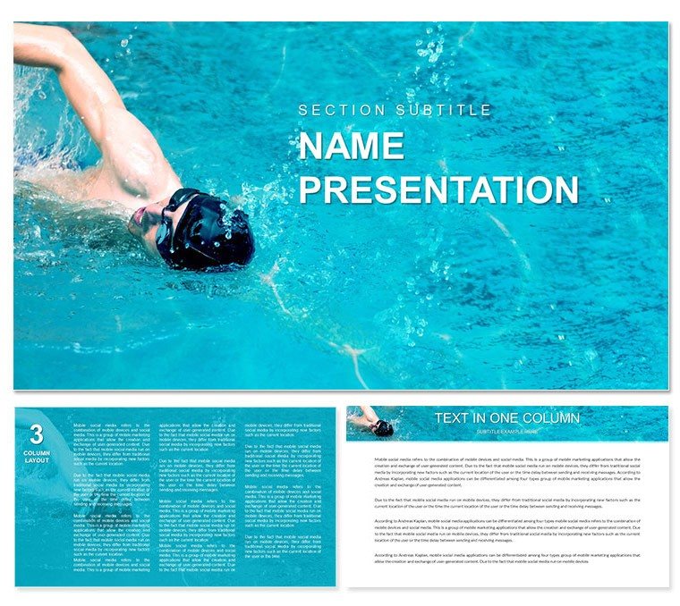 Swimmer Pool Keynote templates - Themes