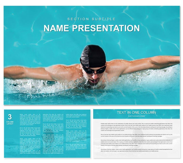 Freestyle Swimming Keynote templates - Themes