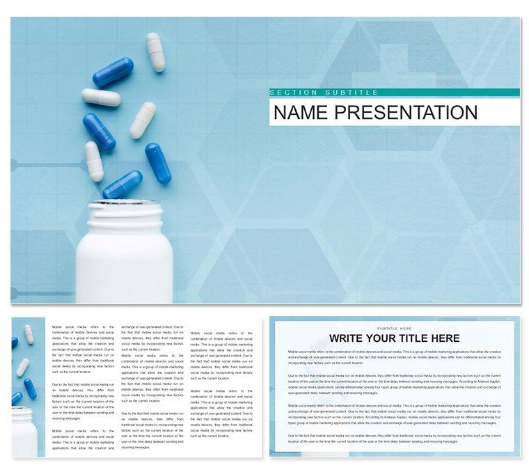 Pills, Supplements And Medicines For The Disease Keynote template