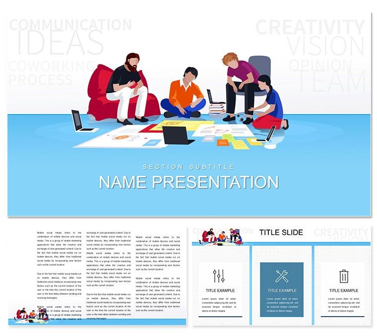 Communication Ideas, Creative Visions Keynote template
