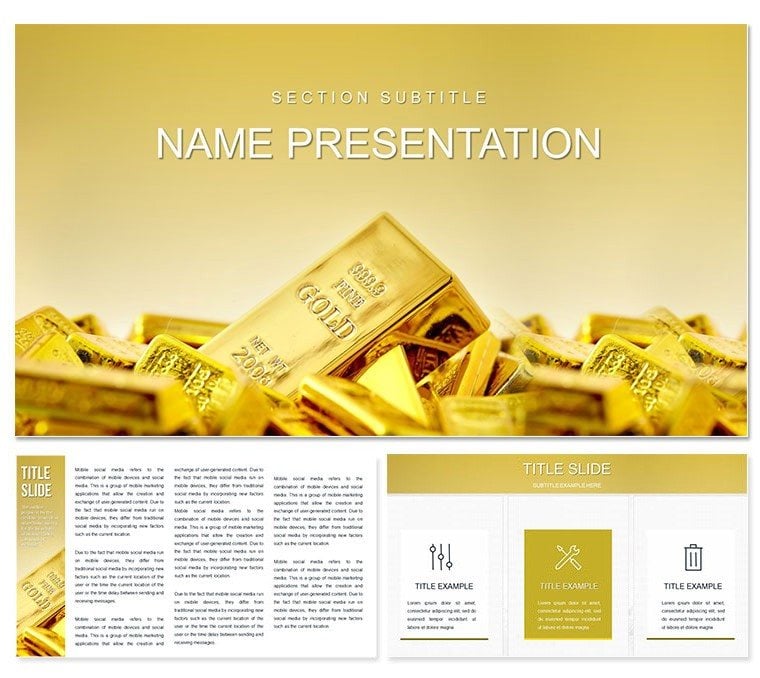 Gold Price Chart Keynote Templates - Professional Designs for Presentations