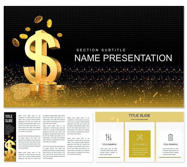 Dollar and Gold Relationship Keynote templates