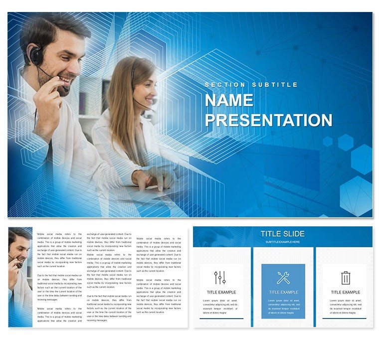 Call Center Helper Template and Background for Keynote Presentation