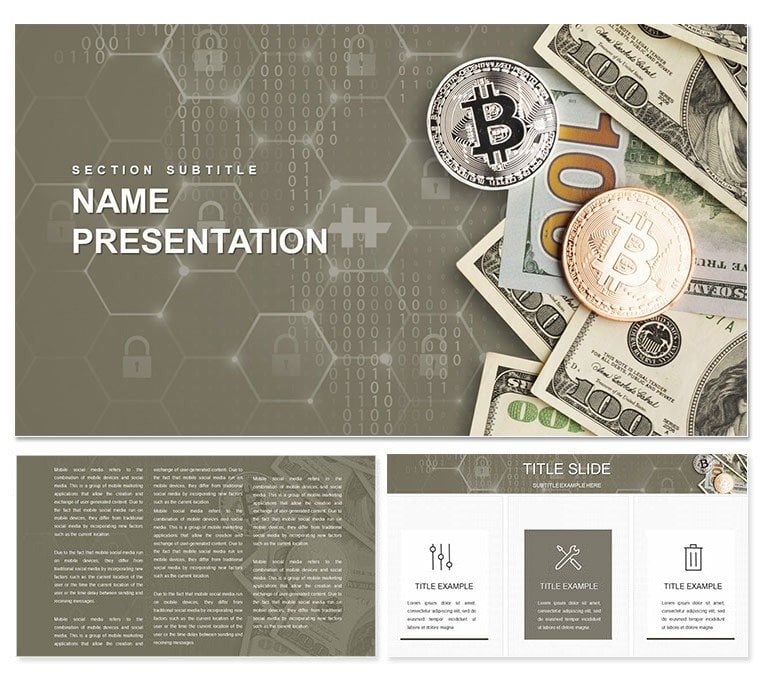 Cryptocurrency Trading Platform Keynote templates and themes