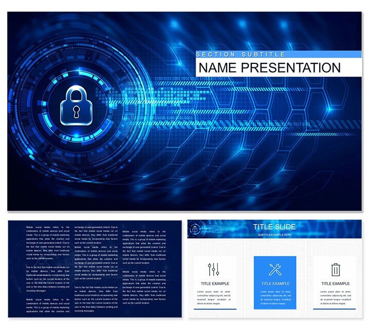 Internet Financial Security Keynote template and themes