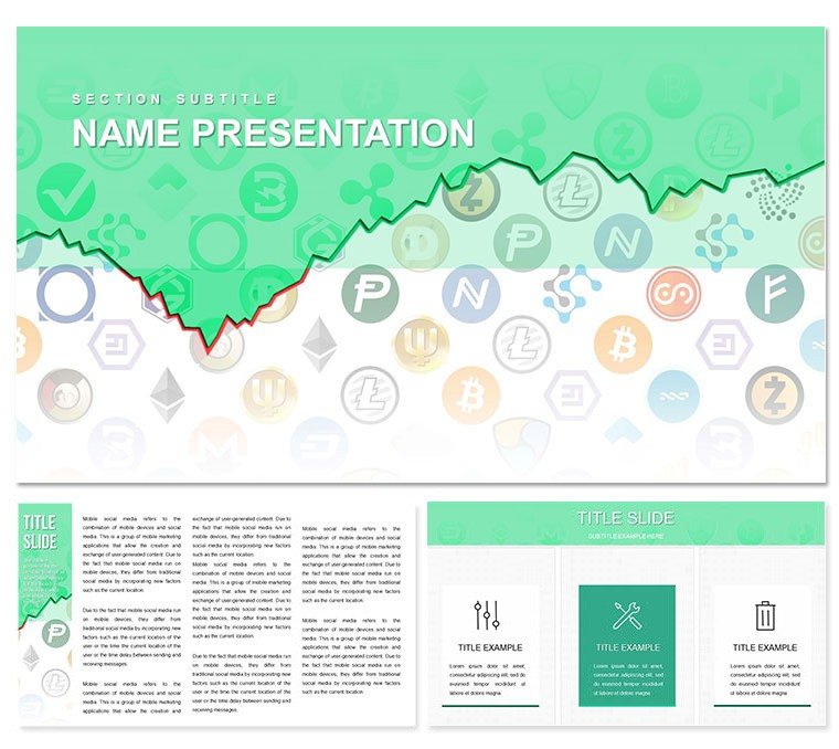 Cryptocurrency Prices Live Keynote themes and template