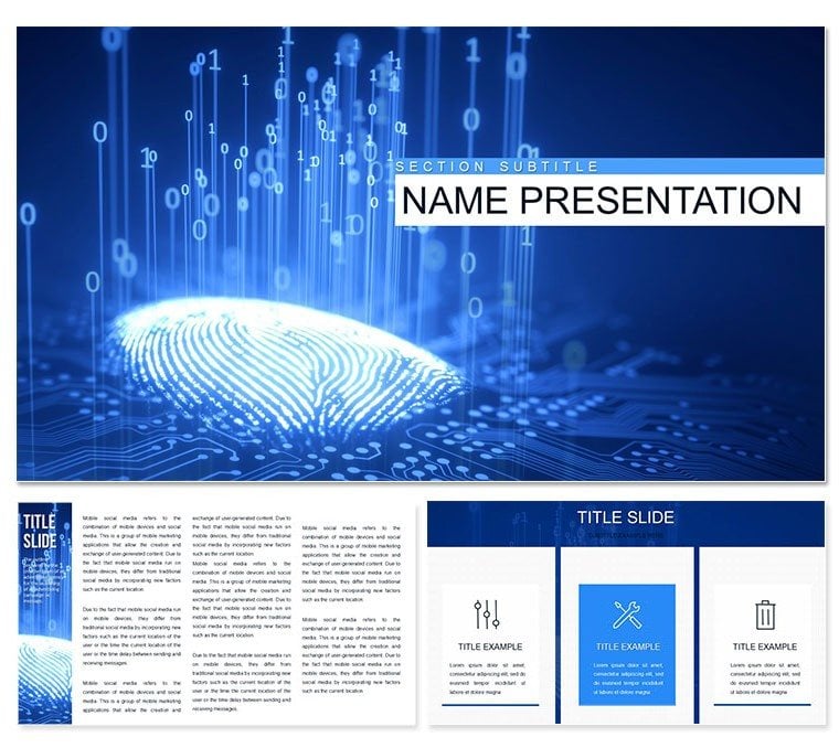 Fingerprint Security and Biometric Authentication Keynote templates