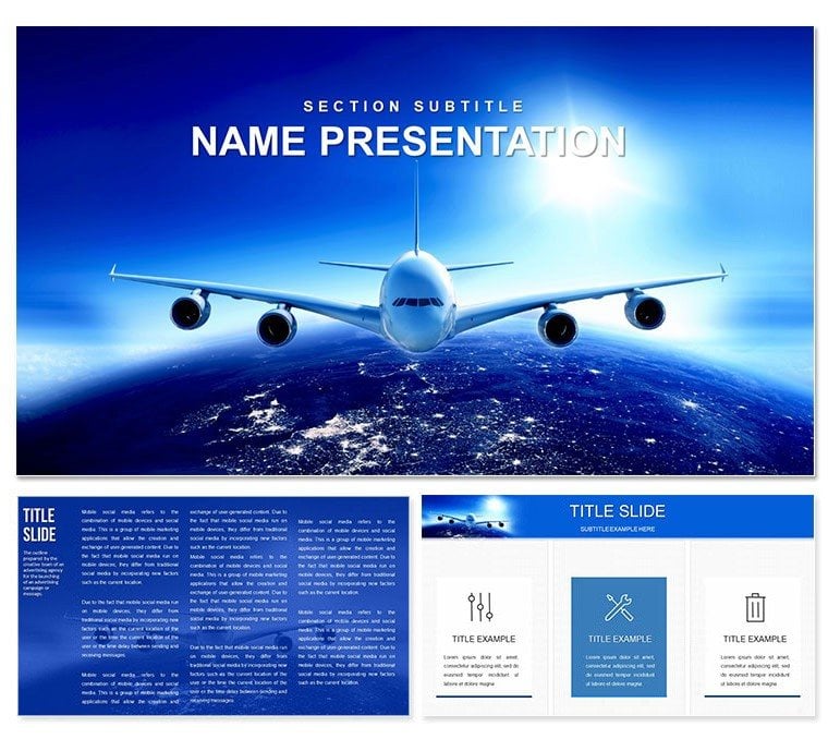 Airline Tickets Flights Keynote template