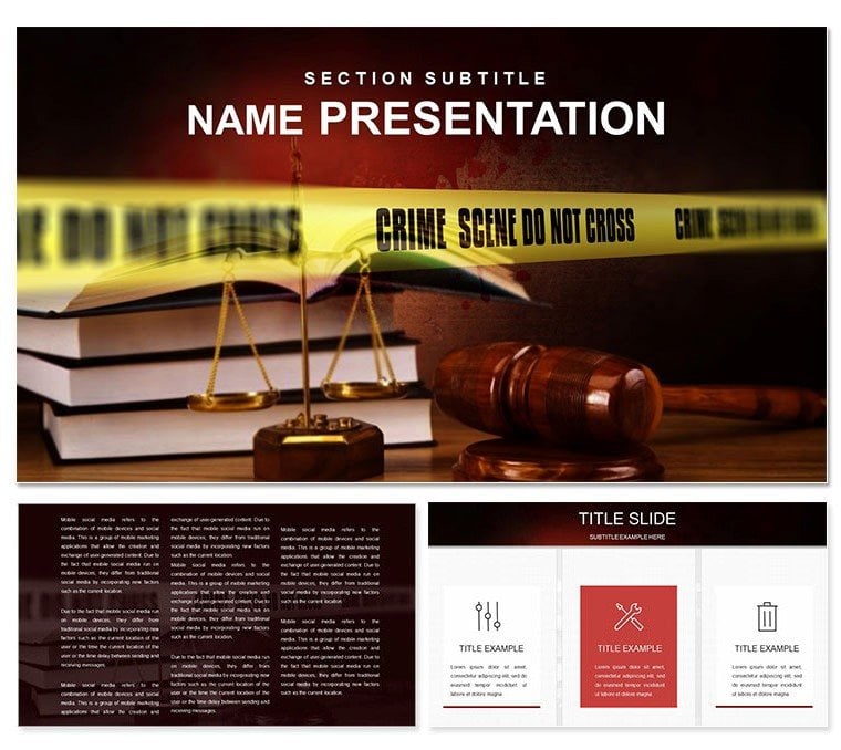 Crime Rules Keynote template presentation
