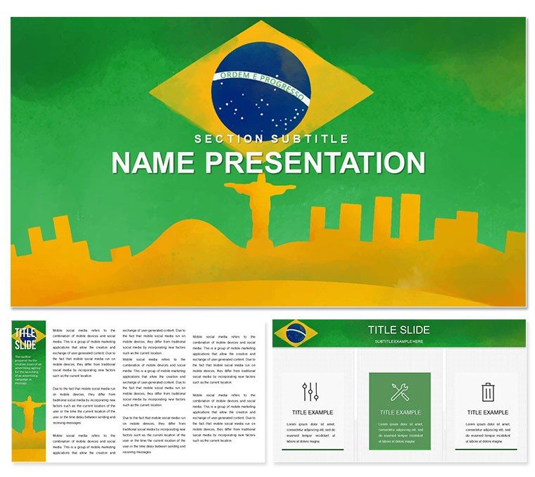 Brazil Vacation Travel Guide Keynote themes and templates