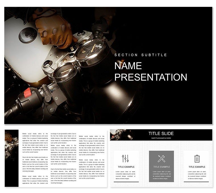 Motorcycle Keynote templates and themes