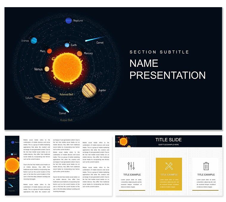 Solar system - Space Keynote Templates
